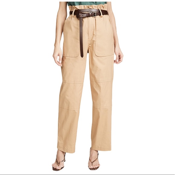 Sea New York Pants - SEA Scott Paperbag Waist Utilitarian Pants Khaki S